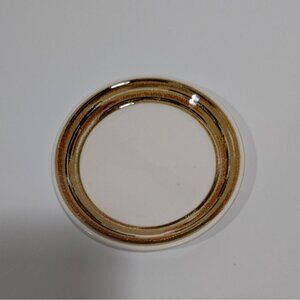 Syracuse China Syralite Restaurant Ware Plate Brown Beige Stripes Vintage USA